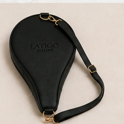 Full silhouette of the onyx black padel cover
